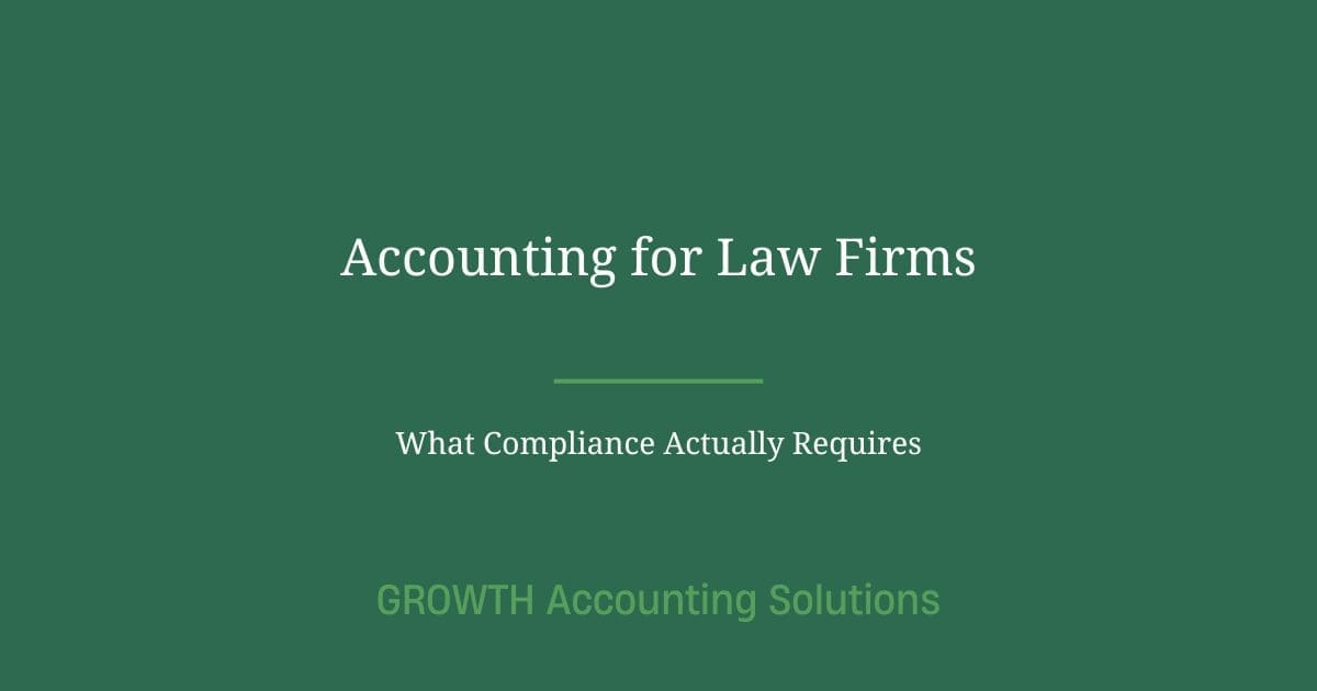 Law firm accounting compliance guide covering IOLTA trust accounts and state bar requirements